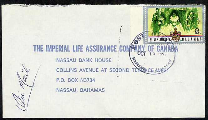 Bimini Bahamas 1977 postmark
