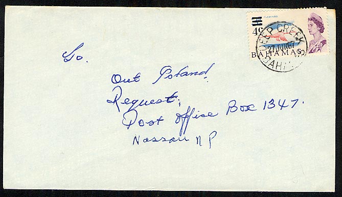 Deep Creek Bahams 1967 postmark