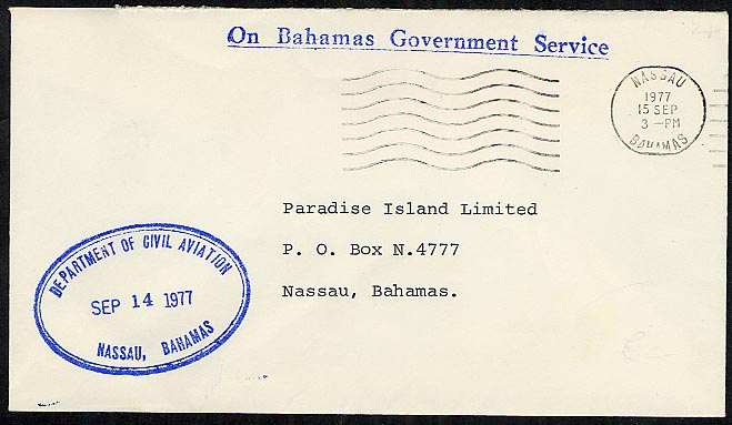 Nassau Bahamas 1977 postmark