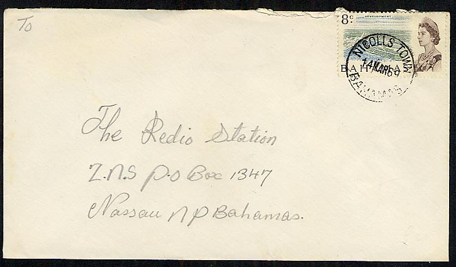Nicolls Town 1969 postmark
