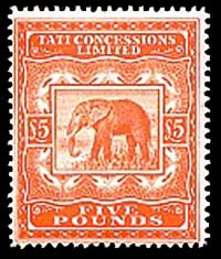 1895 Tati Concessions revenue stamp