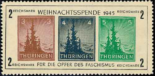 Germany 1945 Thuringia Thuringen Weihnachtsspende