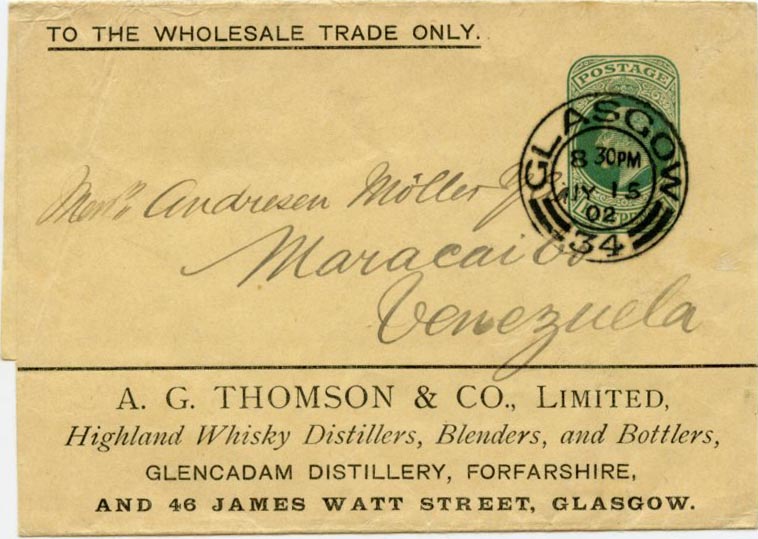 A G Thomson & Co newspaper wrapper 1902