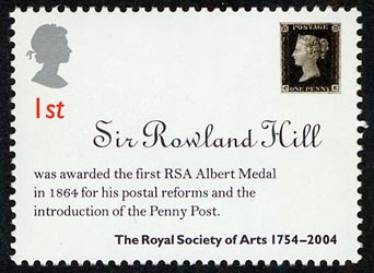 Rowland Hill 2004 postage stamp